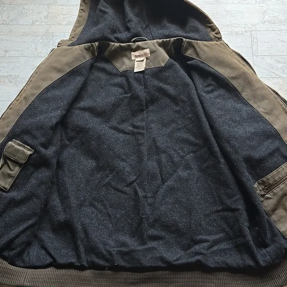 L.L. Bean Vintage Mens Size Large Tall Katahdin Iron Works Bomber Work Jacket LT - Picture 9 of 12